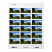 Schilderachtig Hiking Snowy Range Mountain Summit Etiket (Full Sheet)