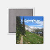 Schilderachtig Hiking Snowy Range Mountain Summit  Magneet (Voorkant / Achterkant)