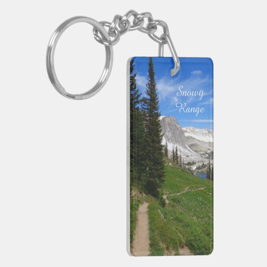 Schilderachtig Hiking Snowy Range Mountain Summit  Sleutelhanger (Voorkant Links)