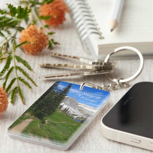 Schilderachtig Hiking Snowy Range Mountain Summit  Sleutelhanger (Voorkant Rechts)