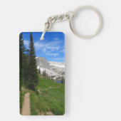 Schilderachtig Hiking Snowy Range Mountain Summit  Sleutelhanger (achterkant)