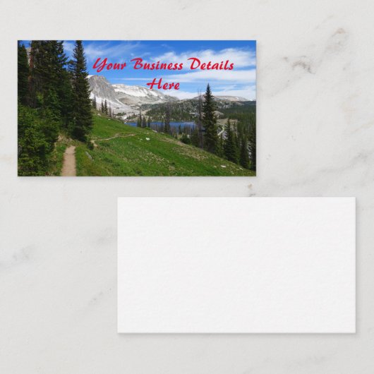 Schilderachtig Hiking Snowy Range Mountain Summit Visitekaartje (Voorkant / Achterkant)