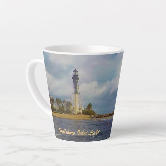 Schilderachtig Hillsboro Inlet Light Latte Mok (Linkerhoek)