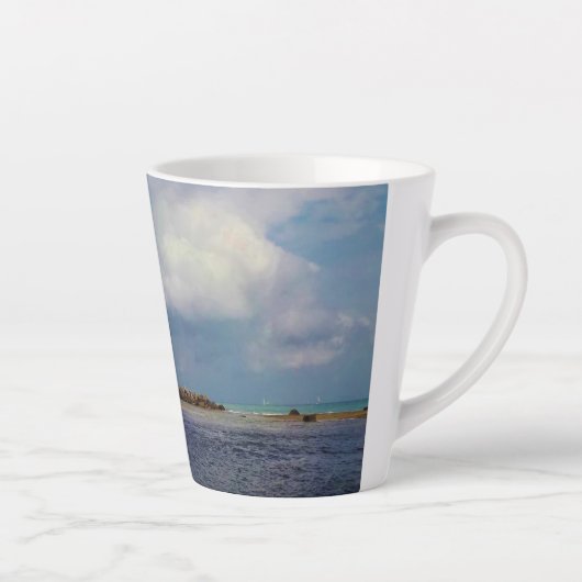 Schilderachtig Hillsboro Inlet Light Latte Mok (Rechts)