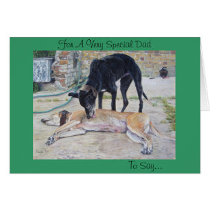 schilderachtig hof met windhonden