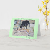 schilderachtig hof met windhonden kaart (Gele Bloem)