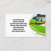 Schilderachtig Home Landschap Gazon Care Business Visitekaartje (Achterkant)