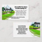 Schilderachtig Home Landschap Gazon Care Business Visitekaartje (Voorkant / Achterkant)