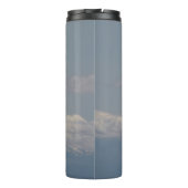 Schilderachtig Hood Foto blauw aangepast Thermosbeker (Achterkant)