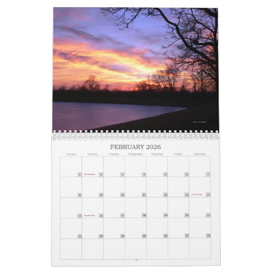 Schilderachtig horizont, 2016 kalender (Feb 2026)