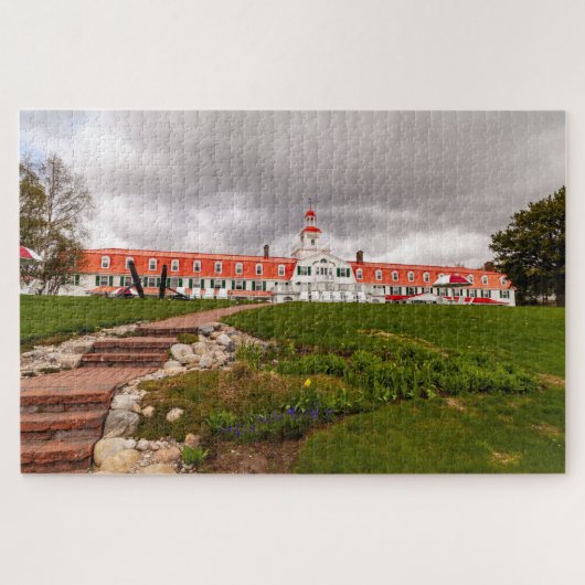 Schilderachtig hotel Tadoussac in Quebec, Canada Legpuzzel (Horizontaal)