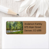 Schilderachtig Illinois River Fishermen in Arkansa Etiket (Insitu)