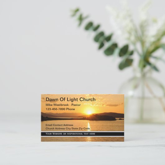 Schilderachtig Inspirerend Kerkthema Visitekaartje (Staand voorkant)