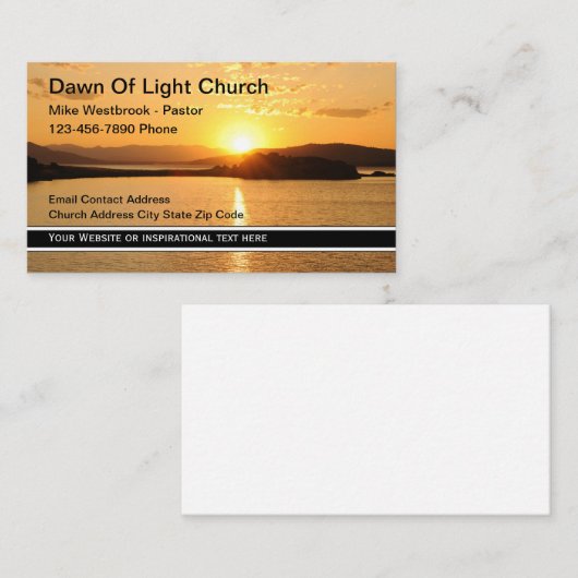 Schilderachtig Inspirerend Kerkthema Visitekaartje (Voorkant / Achterkant)