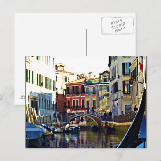 Schilderachtig Italiaans Gondola Canal Briefkaart (Voorkant / Achterkant)