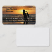 Schilderachtig Jazz Musicus Visitekaartje (Voorkant / Achterkant)