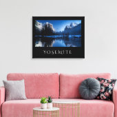 Schilderachtig josemiet in de winter canvas afdruk (Insitu (Woonkamer))