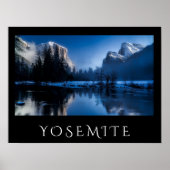 Schilderachtig josemiet in de winter poster (Voorkant)