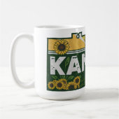Schilderachtig Kansas Retro Silhouet Koffiemok (Links)