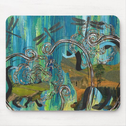 Schilderachtig katten Mousepad Muismat (Voorkant)