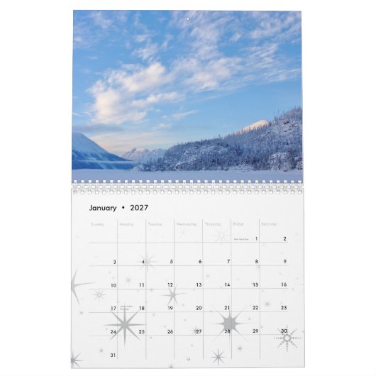 Schilderachtig Keniaanse schiereiland, Alaska Cale Kalender (Jan 2027)