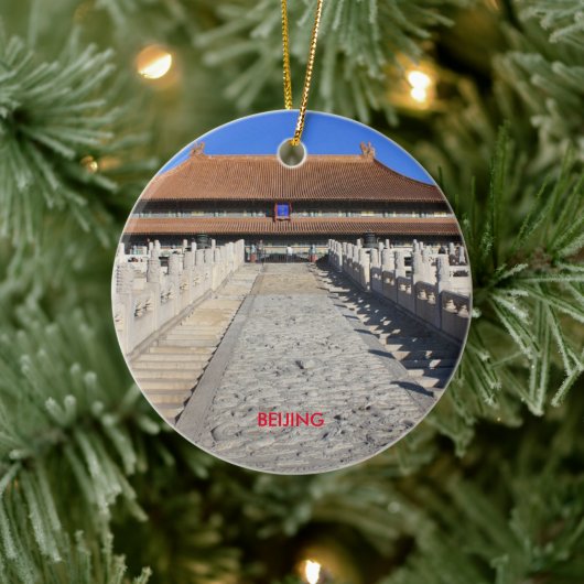 Schilderachtig kerstfeestornament Beijing Keramisch Ornament (Boom)