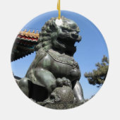 Schilderachtig kerstfeestornament Beijing Keramisch Ornament (Achterkant)