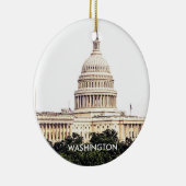 Schilderachtig kerstversiering Washington DC Keramisch Ornament (Rechts)