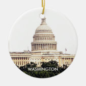 Schilderachtig kerstversiering Washington DC Keramisch Ornament (Voorkant)