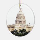 Schilderachtig kerstversiering Washington DC Keramisch Ornament (Links)