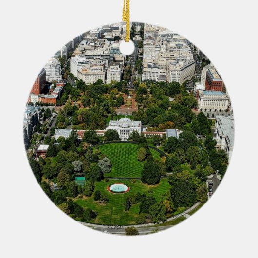Schilderachtig kerstversiering Washington DC Keramisch Ornament (Achterkant)