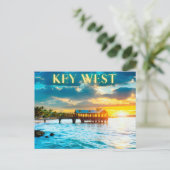 Schilderachtig Key West Pier Briefkaart (Staand voorkant)