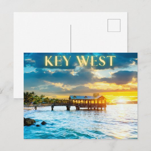 Schilderachtig Key West Pier Briefkaart (Voorkant / Achterkant)