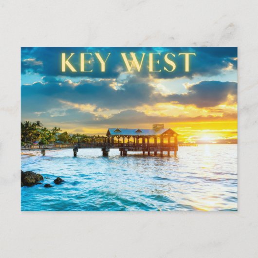 Schilderachtig Key West Pier Briefkaart (Voorkant)