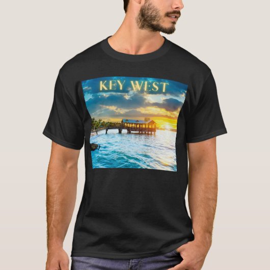 Schilderachtig Key West Pier T-shirt (Voorkant)