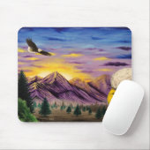schilderachtig kunst Muismat "Smoky Mountain Eagle (Met muis)