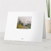 Schilderachtig kunstwerk in het mooie gebergte kaart (Achterkant)