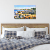 Schilderachtig kust in Pacific Grove California Canvas Afdruk (Insitu (Slaapkamer))
