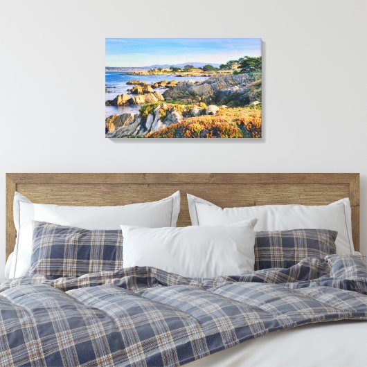 Schilderachtig kust in Pacific Grove California Canvas Afdruk (Insitu (Slaapkamer))