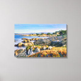 Schilderachtig kust in Pacific Grove California Canvas Afdruk
