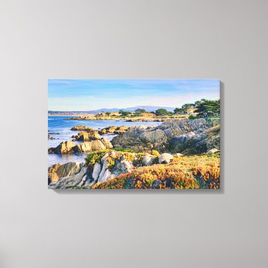 Schilderachtig kust in Pacific Grove California Canvas Afdruk (Voorkant)