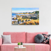 Schilderachtig kust in Pacific Grove California Canvas Afdruk (Insitu (Woonkamer))