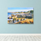 Schilderachtig kust in Pacific Grove California Canvas Afdruk (Insitu (Houten vloer))