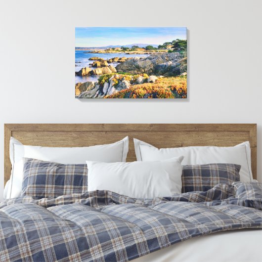 Schilderachtig kust in Pacific Grove California Canvas Afdruk (Insitu (Slaapkamer))