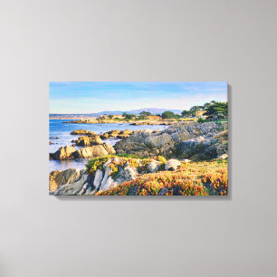 Schilderachtig kust in Pacific Grove California Canvas Afdruk