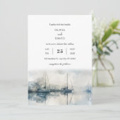 Schilderachtig Kust Misty Harbour Morning Beach Br Kaart (Staand voorkant)