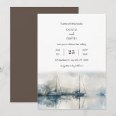 Schilderachtig Kust Misty Harbour Morning Beach Br Kaart (Voorkant / Achterkant)