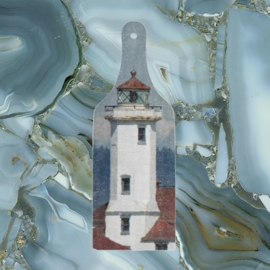 Schilderachtig Kust Vuurtoren Foto Snijplank