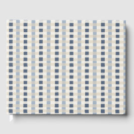 Schilderachtig kustblauw geruit naadloos patroon gastenboek