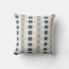 Schilderachtig kustblauw geruit naadloos patroon kussen